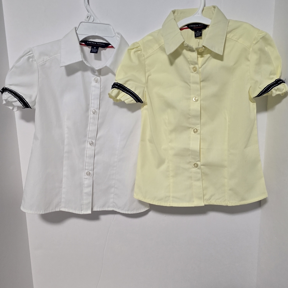 French Toast Girls Preppy School Uniform Short Sleeve Tops With Matching Skirt - Picture 4 of 16